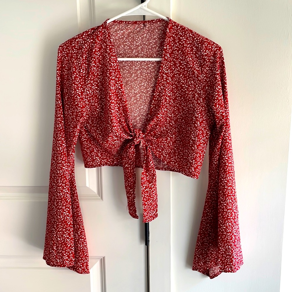 Front tie crop top